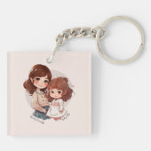 Porte-clés Bond adorable maman et fille (4) (Dos)