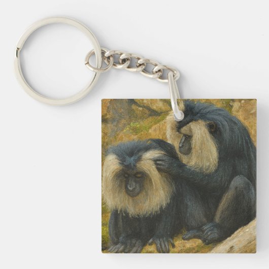 Porte-clés Bond Macaque - Rituel Grooming (Devant)