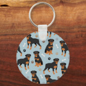 Porte-clés Bones et pattes de chien Rottweiler (Recto)