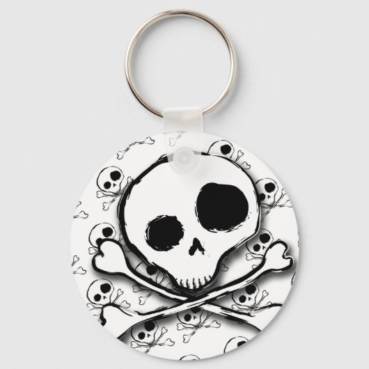 Porte-clés Bones N crâne avec fond (Recto)