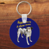 Porte-clés bonheur de rat terrier (Recto)