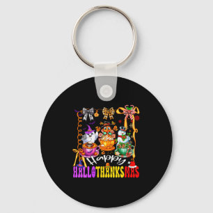 Porte-clés Bonheur des femmes Hallothanksmas Coquette Nœud Ca