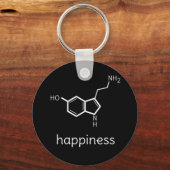 Porte-clés bonheur molécules de sérotonine (Recto)