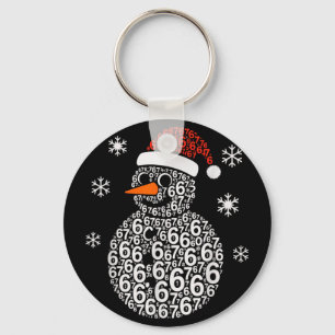 Porte-clés Bonhomme de neige 67 Six Sept 6 7 Mème Noël Drôle