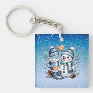 Porte-clés Bonhomme de neige confortable d'hiver
