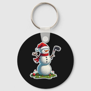 Porte-clés Bonhomme de neige de golf de Noël Chapeau de Père