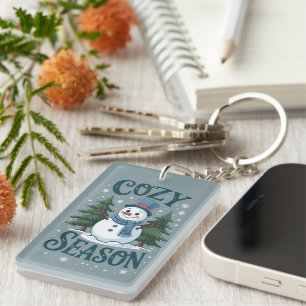Porte-clés Bonhomme de neige d'hiver Saison cosy Arbre Noël F