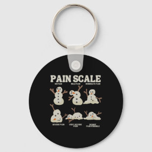 Porte-clés Bonhomme de neige échelle de douleur infirmière No