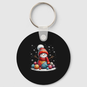 Porte-clés Bonhomme de neige en fil doux pour quilteur Noël c