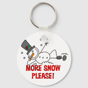 Porte-clés Bonhomme de neige Plus de neige s'il vous plaît Ts