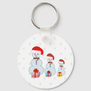 Porte-clés bonhommes de neige et flocons de Noël