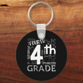 Porte-clés Bonjour 4e année Enseignants garçons et équipe 4e (Recto)