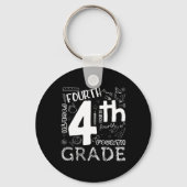 Porte-clés Bonjour 4e année Enseignants garçons et équipe 4e (Verso)