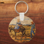 Porte-clés Bonjour, Couple paysan par Vincent van Gogh (Recto)