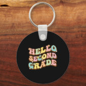 Porte-clés Bonjour Deuxième Année Pour Les Étudiants Enseigna (Verso)