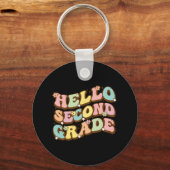 Porte-clés Bonjour Deuxième Année Pour Les Étudiants Enseigna (Recto)