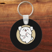 Porte-clés Bonjour du côté écorché - Jolie conception chien (Verso)