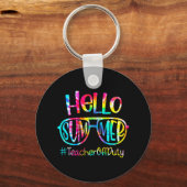 Porte-clés Bonjour Enseignant Été Hors Service Dernier Jour D (Recto)