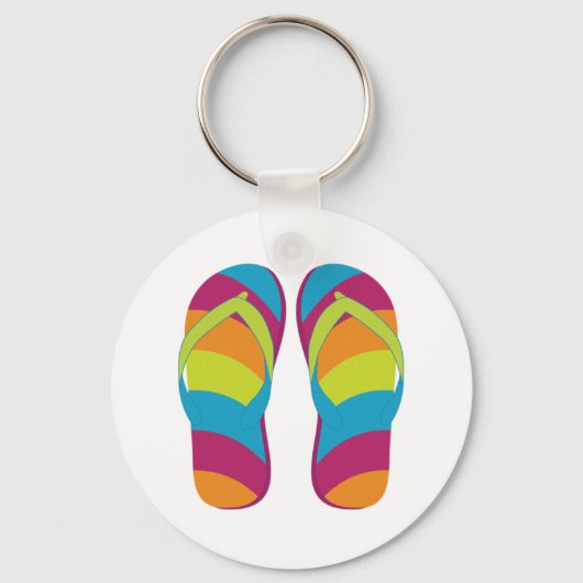 Porte-clés Bonjour Flip Flops (Recto)