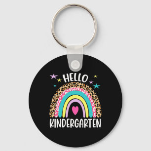 Porte-clés Bonjour jardin d'enfants Rainbow premier jour reto