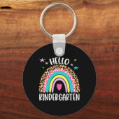 Porte-clés Bonjour Maternelle Rainbow Retour À L'École Enseig (Recto)