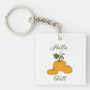 Porte-clés Bonjour Minimaliste Mignon Automne