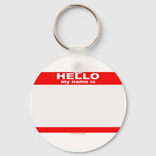 Porte-clés Bonjour mon nom est BLANK (Recto)