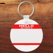 Porte-clés Bonjour mon nom est BLANK (Recto)