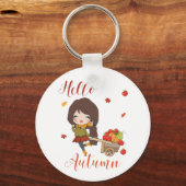 Porte-clés Bonjour porte - clé Automne thème Automne porte - (Recto)