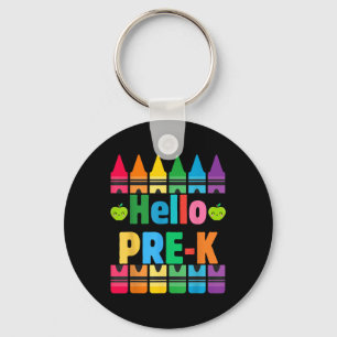 Porte-clés Bonjour Pré-k Pencils Retour À L'École Enseignant