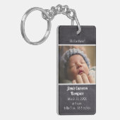 Porte-clés Bonjour ! ! Présentation de la naissance photo béb (Devant gauche)