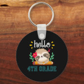 Porte-clés Bonjour Quatrième Année Retour À L'École Mignonne  (Recto)