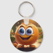 Porte-clés Bonne Animée 3d Orange, (Recto)