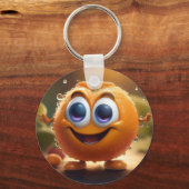 Porte-clés Bonne Animée 3d Orange, (Recto)