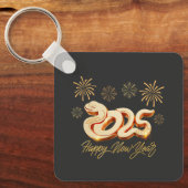 Porte-clés Bonne année 2025 L'année chinoise du serpent (Recto)