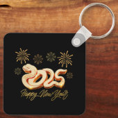 Porte-clés Bonne année 2025 L'année chinoise du serpent (Verso)