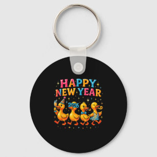 Porte-clés Bonne année 2026 Cadeau de fête de canard mignon