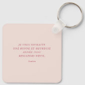 Porte-clés Bonne Année 2026 Personalized Floral Keychain (Dos)