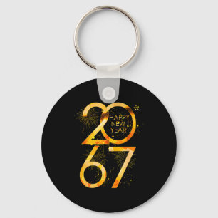 Porte-clés Bonne année 2067 Drôle 67 Six Sept Mème Nouvel An
