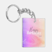 Porte-clés Bonne bague de clé d'anniversaire (Devant gauche)