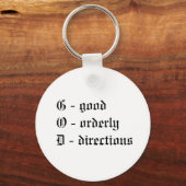 Porte-clés Bonne direction ordonnée (Recto)