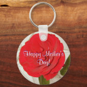 Porte-clés Bonne fête des mères Rose rouge (Recto)