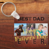 Porte-clés Bonne Fête des pères amour vous papa 3 photos (Recto)