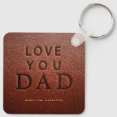 Porte-clés Bonne Fête des pères amour vous papa 3 photos (Dos)