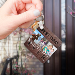 Porte-clés Bonne Fête des pères amour vous papa 3 photos