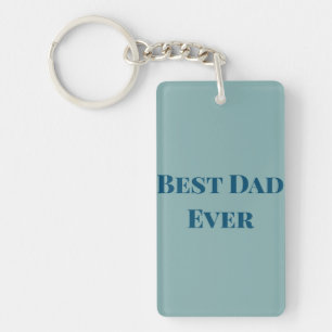 Porte-clés Bonne fête des pères bleu meilleur papa à ajouter