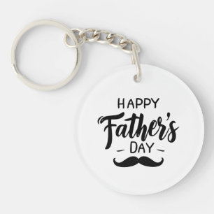 Porte-clés Bonne Fête des pères - Mustache Célébration Art