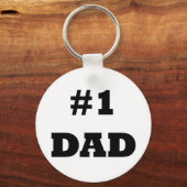 Porte-clés Bonne Fête des pères - Numéro 1 Papa - #1 Papa (Recto)