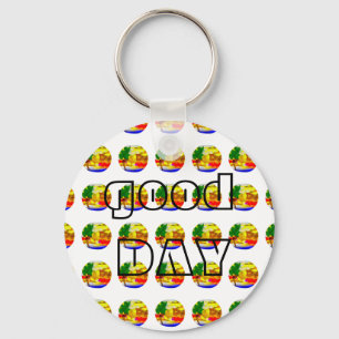 PORTE-CLÉS BONNE_JOUR_VERTE_JAUNE