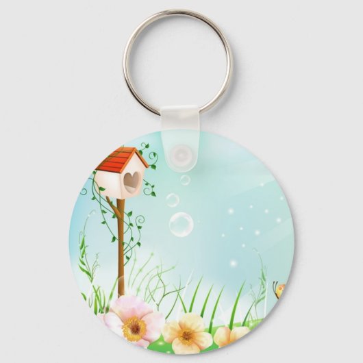 Porte-clés Bonne maison d'oiseaux (Recto)